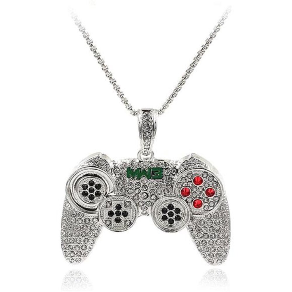 Crystal Game Controller Punk Hip Hop Friendship Necklace